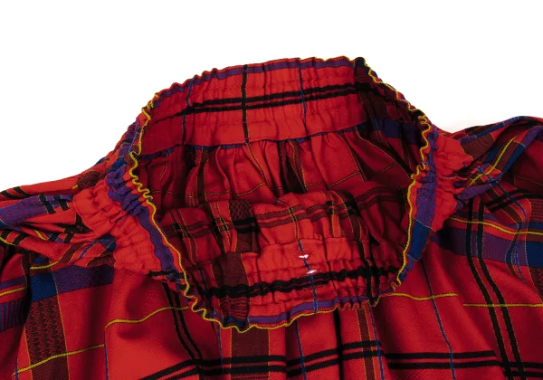 Y's Wool Check Jacquard Flare Skirt K-169081_004