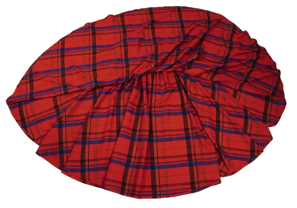 Y's Wool Check Jacquard Flare Skirt K-169081_007