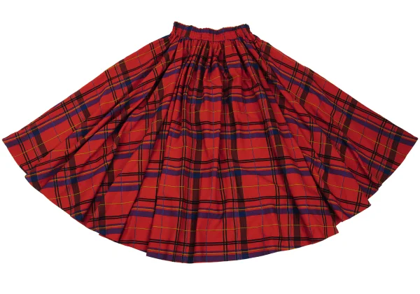 Y's Wool Check Jacquard Flare Skirt K-169081_008