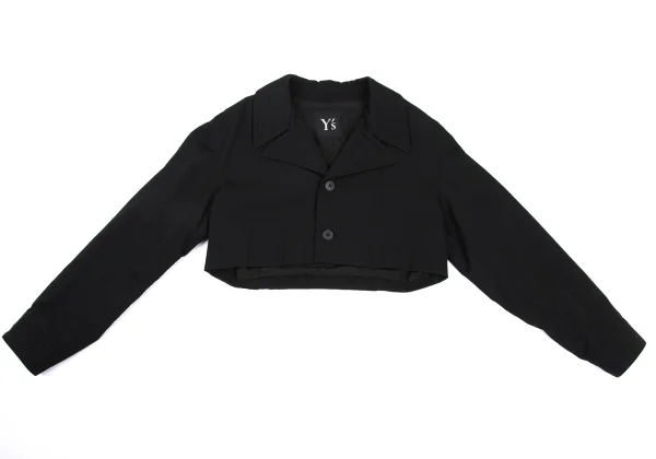 Y's Wool Blend Peaked Lapel Short Jacket K-169082_002