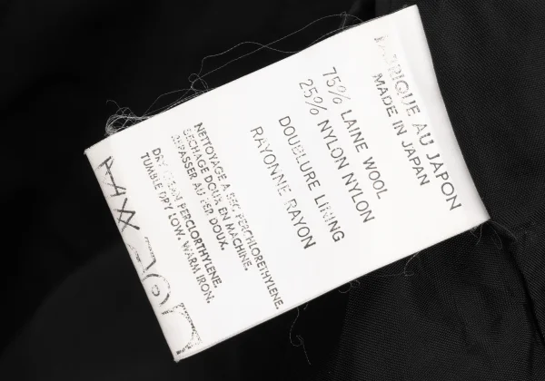 Y's Wool Blend Peaked Lapel Short Jacket K-169082_012