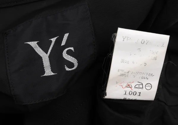 Y's Wool Blend Peaked Lapel Short Jacket K-169082_013