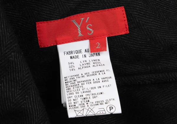 Y's Red Label Alpaca Blend Cut-Off Cape Jacket K-169089_016