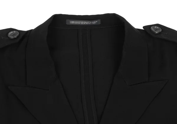 Yohji Yamamoto FEMME Rayon Blend Epaulet Short Sleeve Jacket K-169098_003