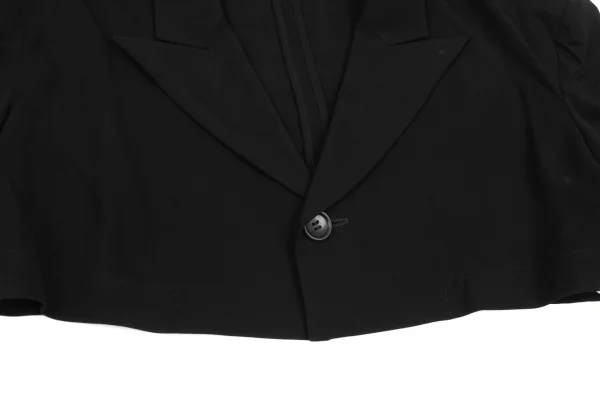 Yohji Yamamoto FEMME Rayon Blend Epaulet Short Sleeve Jacket K-169098_006