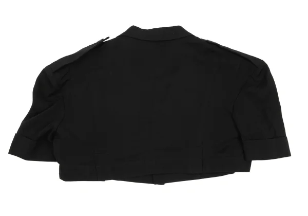 Yohji Yamamoto FEMME Rayon Blend Epaulet Short Sleeve Jacket K-169098_009