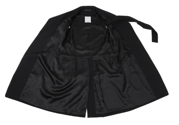 Yohji Yamamoto FEMME Wool Gabardine Belted Sleeveless Jacket K-169099_009