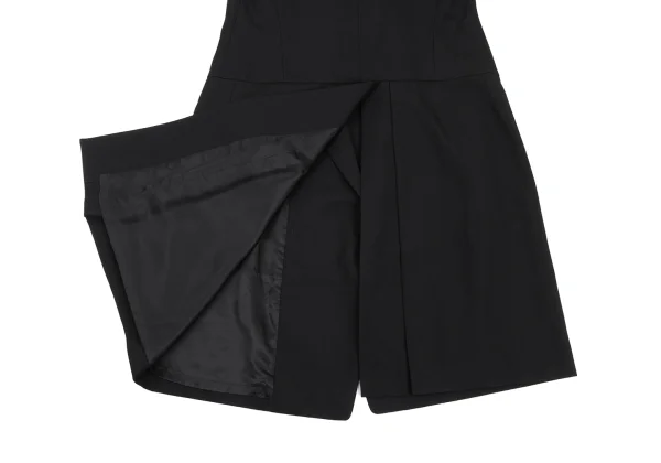 Yohji Yamamoto FEMME Wool Gabardine Belted Sleeveless Jacket K-169099_012