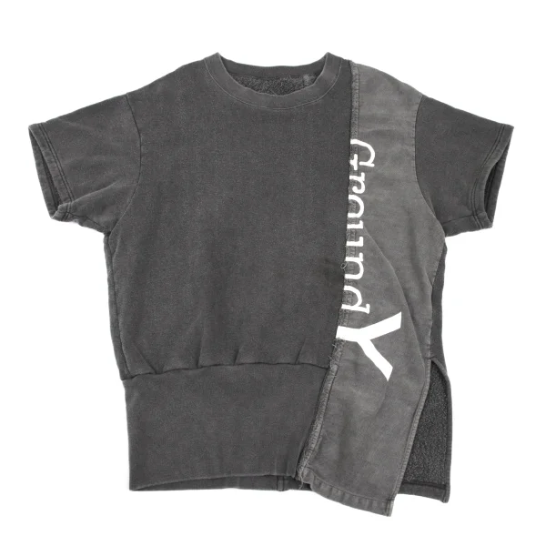 Ground Y Dyed Half-logo Seam Short Sleeve Sweat Charcoal 2 K-169101_001