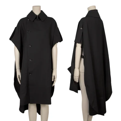 Ground Y Wool Blend Trench Cape Coat