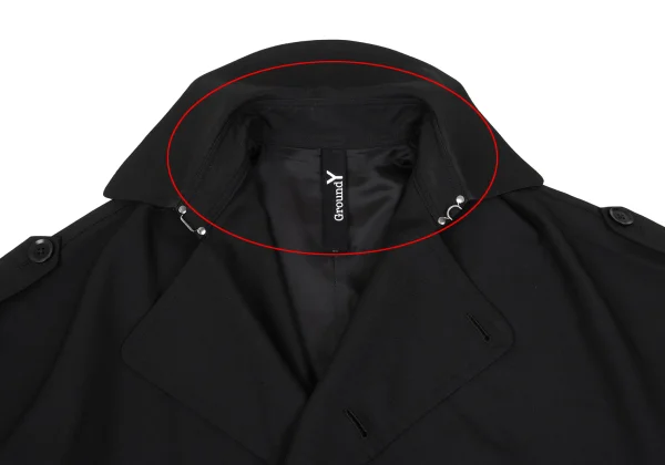 Ground Y Wool Blend Trench Cape Coat K-169102_005