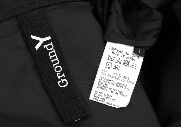 Ground Y Wool Blend Trench Cape Coat K-169102_019