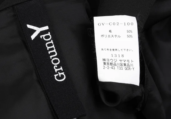 Ground Y Wool Blend Trench Cape Coat K-169102_020