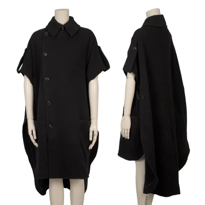 Ground Y Wool Blend Trench Cape Coat