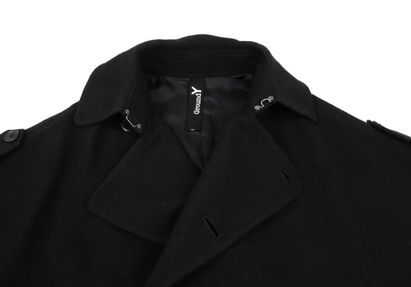 Ground Y Wool Blend Trench Cape Coat K-169103_007