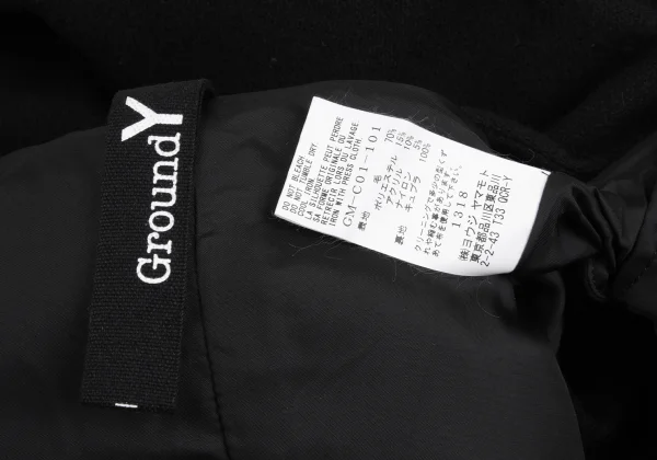 Ground Y Wool Blend Trench Cape Coat K-169103_020