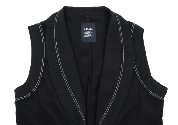 LIMI feu Dyed Cutting Shawl Collar Vest K-169105_003