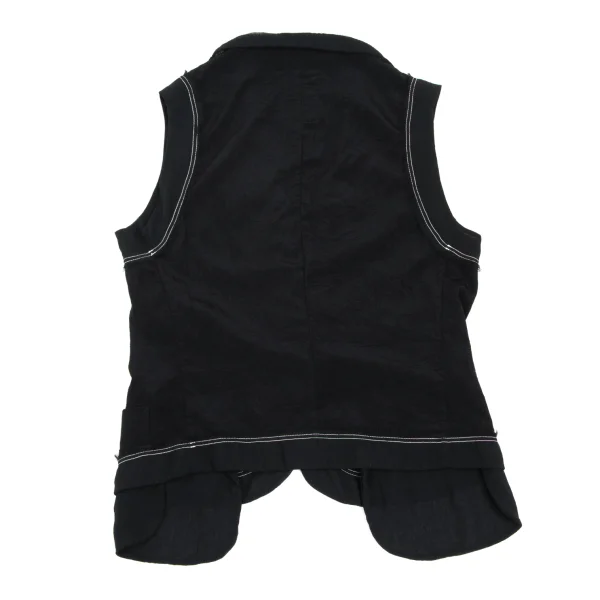LIMI feu Dyed Cutting Shawl Collar Vest K-169105_011