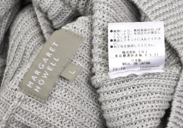 MARGARET HOWELL Linen Wool High-neck Knit Sweater K-169110_012