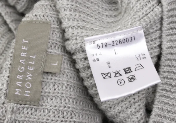 MARGARET HOWELL Linen Wool High-neck Knit Sweater K-169110_013