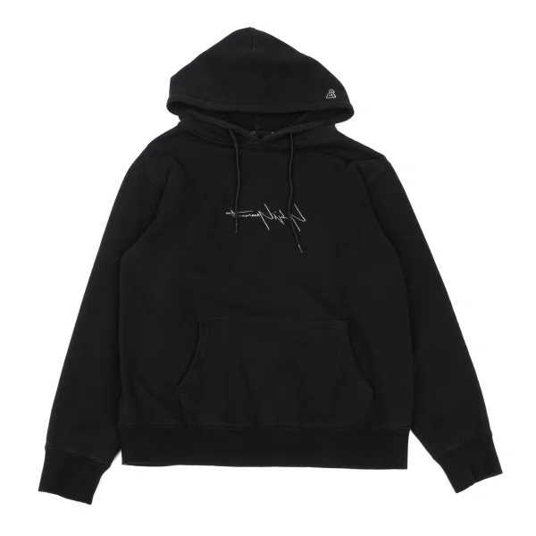 Yohji Yamamoto POUR HOMME×NEW ERA Logo Embroidery Hoodie Black 2 K-169114_001