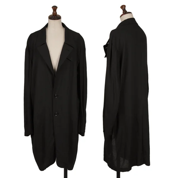 Y's Rayon Linen Shirt Jacket Black 1 K-169115_001