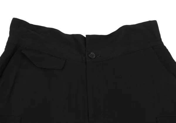Yohji Yamamoto NOIR Rayon Blend Pocket Design Short Pants K-169116_002