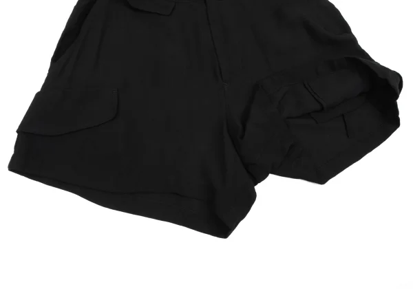 Yohji Yamamoto NOIR Rayon Blend Pocket Design Short Pants K-169116_009