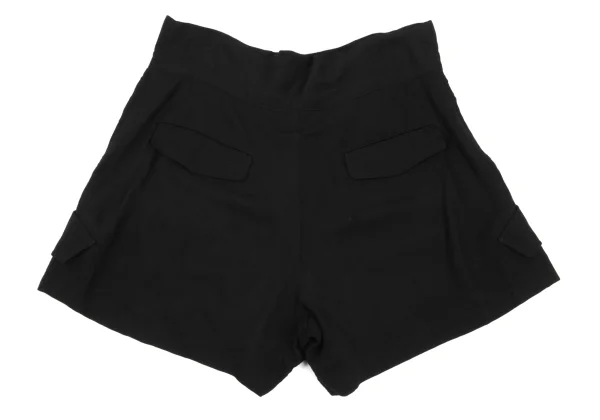 Yohji Yamamoto NOIR Rayon Blend Pocket Design Short Pants K-169116_010
