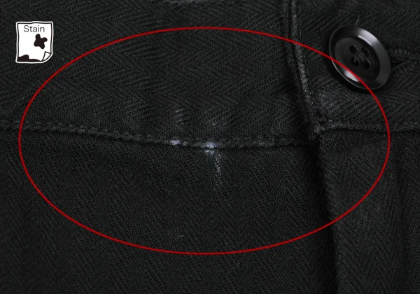 BLACK Scandal Yohji Yamamoto Cotton Herringbone Wide Cargo Pants K-169117_003