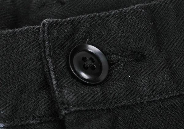 BLACK Scandal Yohji Yamamoto Cotton Herringbone Wide Cargo Pants K-169117_004