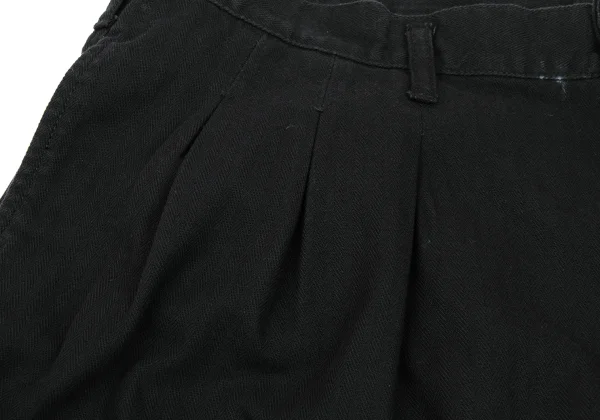 BLACK Scandal Yohji Yamamoto Cotton Herringbone Wide Cargo Pants K-169117_005