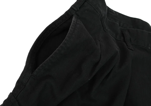 BLACK Scandal Yohji Yamamoto Cotton Herringbone Wide Cargo Pants K-169117_006