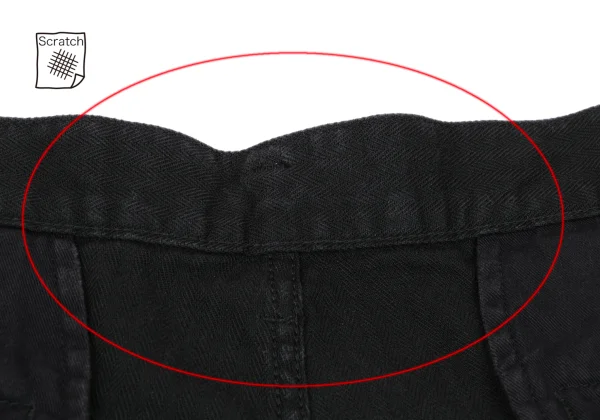 BLACK Scandal Yohji Yamamoto Cotton Herringbone Wide Cargo Pants K-169117_008