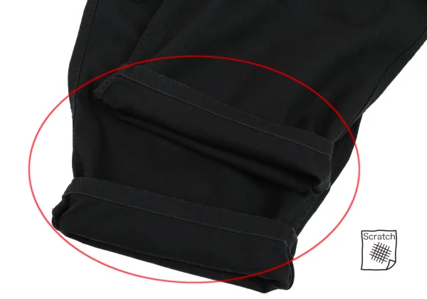 BLACK Scandal Yohji Yamamoto Cotton Herringbone Wide Cargo Pants K-169117_012