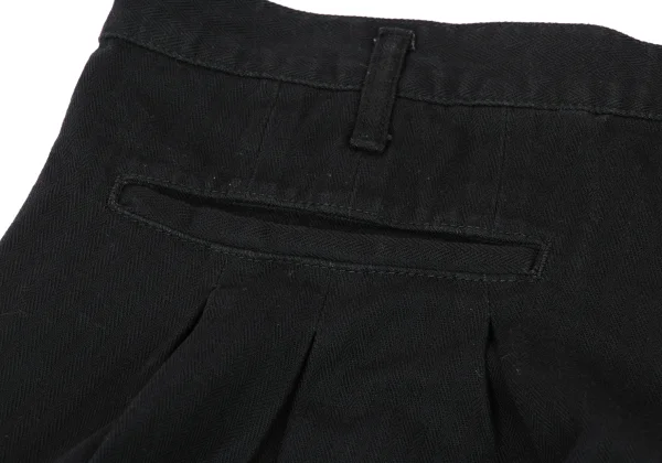 BLACK Scandal Yohji Yamamoto Cotton Herringbone Wide Cargo Pants K-169117_014