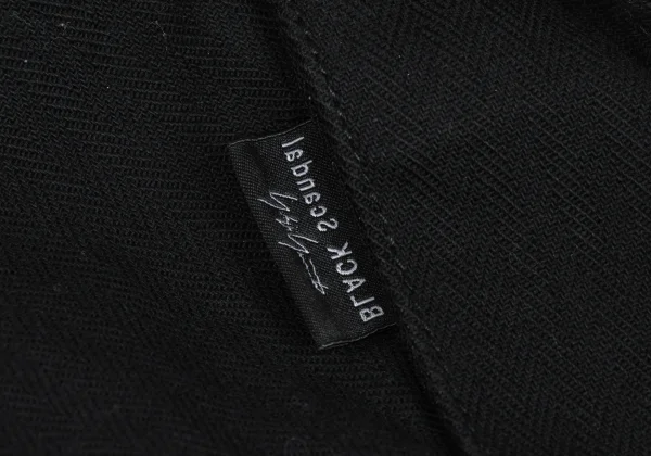 BLACK Scandal Yohji Yamamoto Cotton Herringbone Wide Cargo Pants K-169117_015