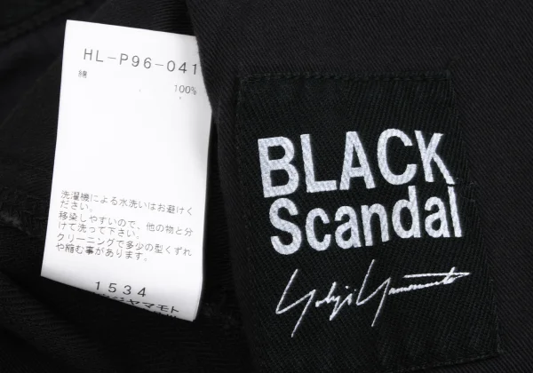 BLACK Scandal Yohji Yamamoto Cotton Herringbone Wide Cargo Pants K-169117_018