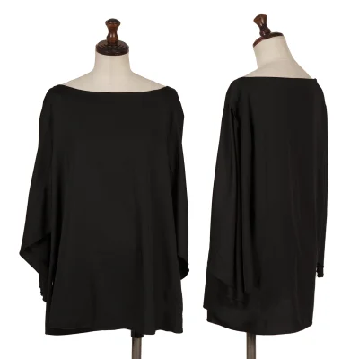 NARACAMICIE Poly Drape Sleeve Stretch Top