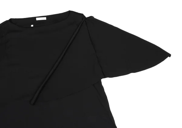 NARACAMICIE Poly Drape Sleeve Stretch Top K-169120_007