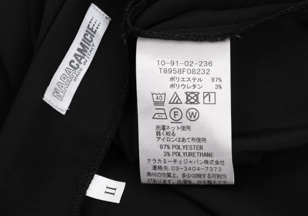 NARACAMICIE Poly Drape Sleeve Stretch Top K-169120_019