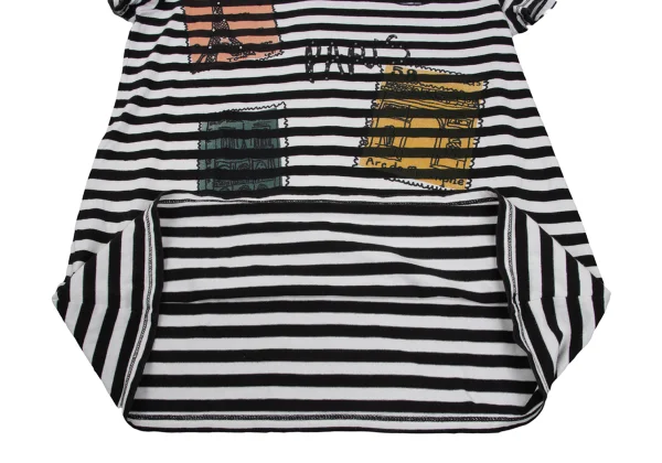 SONIA RYKIEL Rhinestone-embellished Paris Travel Print Striped T-shirt K-169121_010