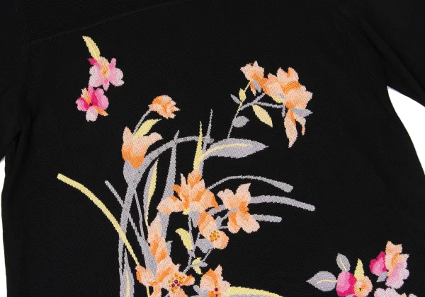 LEONARD Silk Blend Rhinestone-embellished Floral Jacquard Knit Top K-169123_005