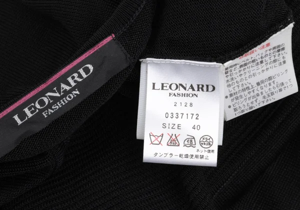 LEONARD Silk Blend Rhinestone-embellished Floral Jacquard Knit Top K-169123_019