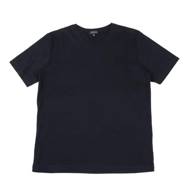 BARNEYS NEW YORK Cotton V-neck T-shirt Navy M K-169124_001