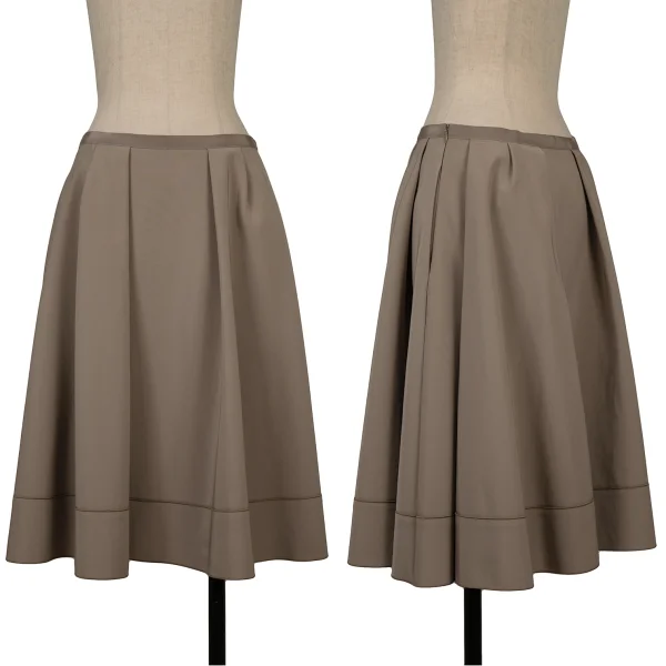 FOXEY NEW YORK Triacetate Blend Pleated Skirt Beige 40 K-169125_001