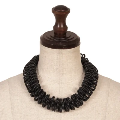 MATERIA DESIGN ANELLI SHORT Rubber Ring Necklace