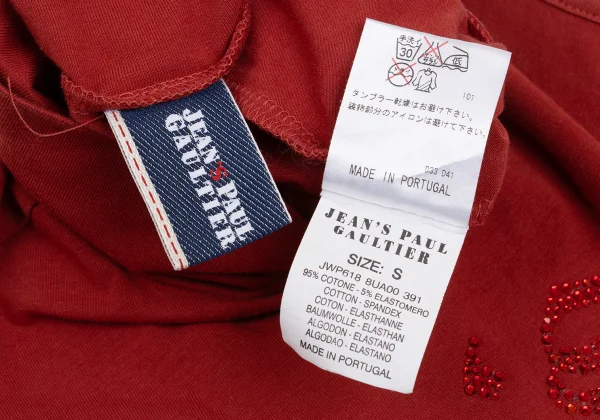 Jean's Paul GAULTIER Bijou Flock Print Stretch High Neck Tank Top K-169133_014