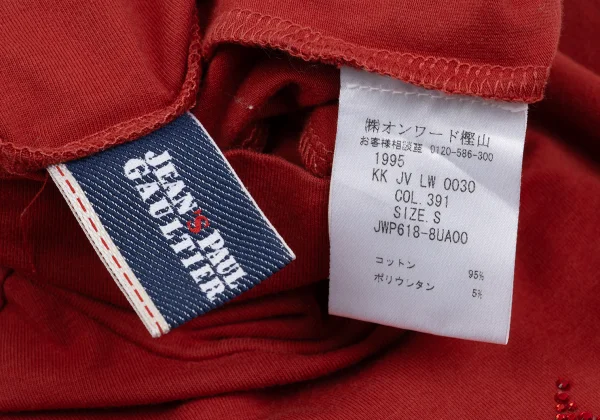 Jean's Paul GAULTIER Bijou Flock Print Stretch High Neck Tank Top K-169133_015