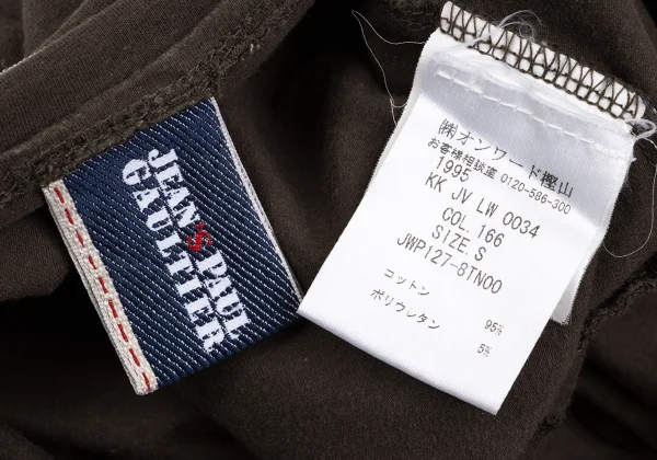 Jean's Paul GAULTIER Rose Embroidery Design Stretch Tops K-169134_018